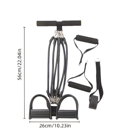 Foot Resistance Band System Multi-Level – Adjustable Tension with Handles for Full Body Workouts, Legs, Arms & Core Training, Home Gym Fitness Equipment for Men & Women
