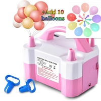 New Pink Rose High Power Balloon Pump + 10 Balloons