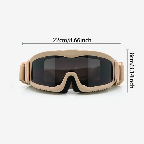 Polarized Off-Road Goggles Windproof – Wide Field of View, Anti-Fog, Durable Sports Glasses for Desert Snow Sand Outdoor Motorcycle Cycling Hiking