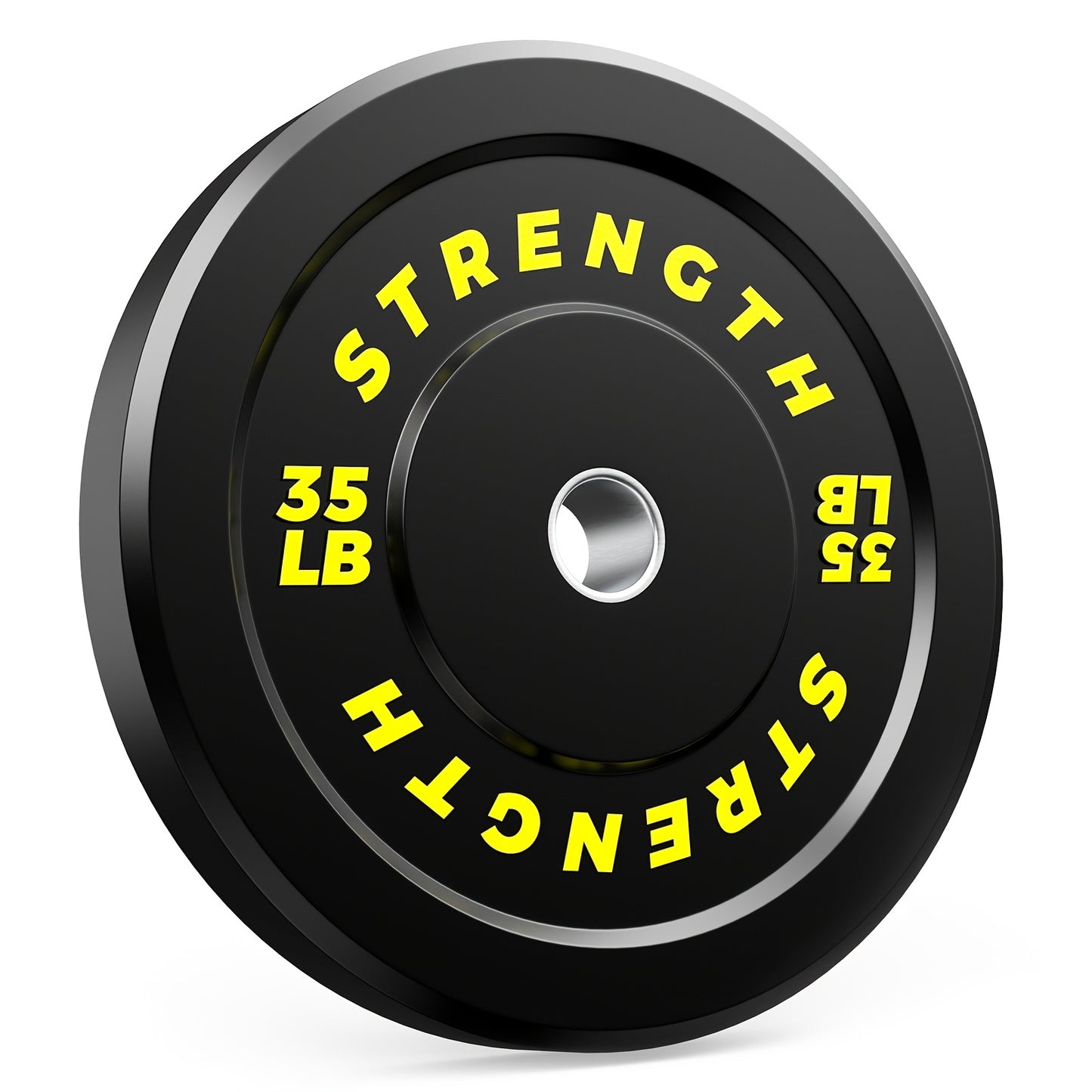 Bumper Plates – Rubber Olympic Weight Plates 10–45 lbs, 2-Inch Steel Center Ring, for Strength Training & Weightlifting, Home Gym Barbell Discs