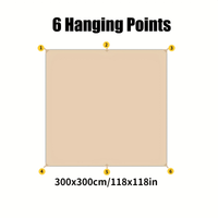 6 tie-down points (300x300cm/118x118in)