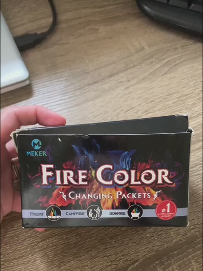 Fire Color Changing Packets 12/24pcs – Magic Colorful Flame Packets for Campfire, Fire Pit, Bonfire & Outdoor Fireplace, Fun Camping Accessories for Adults & Families
