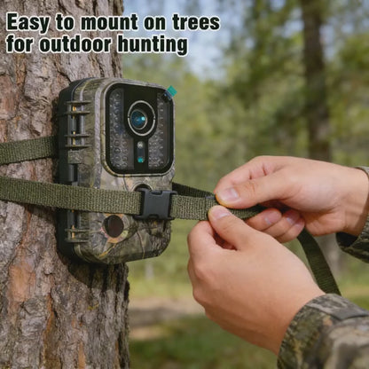 30MP Trail Camera with Night Vision – 2.5K 1080P HD Game Cam, 0.3s Trigger Speed, 850nm IR, 60ft Detection Range, Motion Activated Wildlife & Hunting Camera with 32GB Memory Card