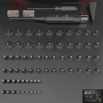 Laser Bore Sighter Kit with 64 Adapters, Red Laser Bore Sight for Rifles Shotguns Pistols Revolvers, Multi-Caliber .17 to 12GA Boresighter 400 Yard Range 72Hr Battery Life Class IIIA