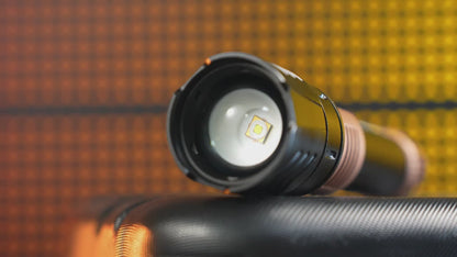 High Lumen LED Flashlight Zoomable 4 Modes Rechargeable Cycling Light for Camping Outdoor Household Use