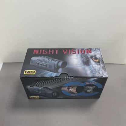 Night Vision Monocular with 850nm IR Illuminator, 5X Digital Zoom 2.5K FHD Camera 1.54" Display, Infrared Night Vision Scope for Hunting Camping Wildlife Surveillance, 2000mAh Battery 6Hr Runtime