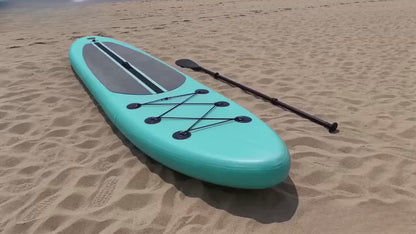 Stand Up Paddle Board 10ft 350lbs Inflatable SUP 3 Fins EVA Non-Slip Deck 12-15PSI Alloy Paddle Hand Pump Repair Kit Carrying Bag for Beginners All Skill Levels