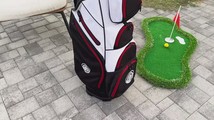 Golf Cart Bag 14-Way Full Length Dividers Protect Clubs 8 Zippered Pockets Cooler Pocket Valuables Pocket Ergonomic Shoulder Straps Rain Cover Water Repellant Unisex Professional Golf Bag Multiple Colors