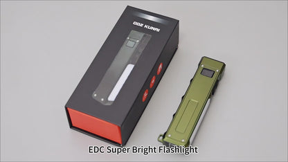 Magnetic LED Flashlight 9 Modes UV Side Light Digital Display 1500mAh Rechargeable Aluminum Torch for Home Emergency Camping