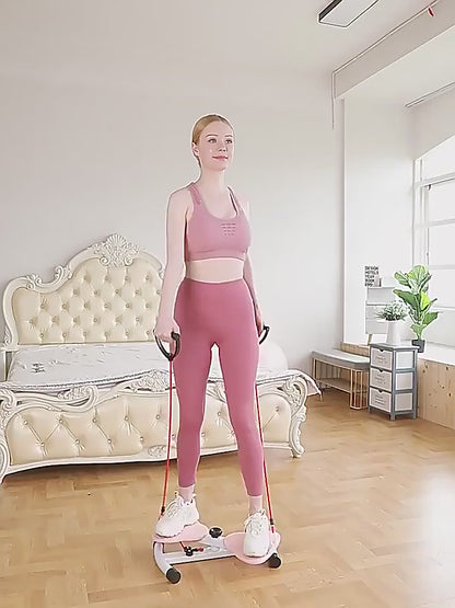 Waist Twisting Board Ab Twister for Home Gym – Noiseless 360° Twist Exercise Machine with Digital Display, Figure-8 Resistance Band & 360 LBS Capacity – Track Time, Reps & Calories
