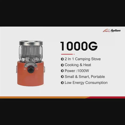 Portable Propane Radiant Heater 9000 BTU – Silent Outdoor Gas Heater with Regulator for Camping, Ice Fishing, Hunting & Emergency Use, Compact 6.15x5.35x5.35" Hand Warmer Stove, Great Gift Idea