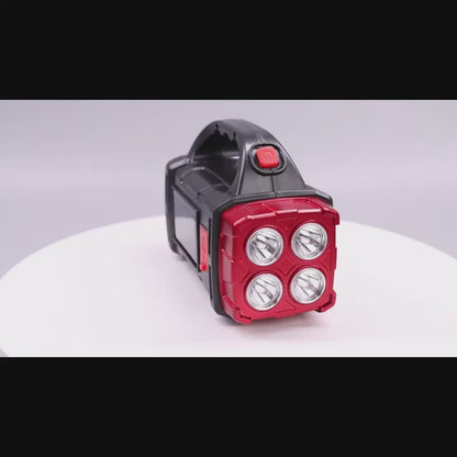 Solar Powered Camping Lantern & LED Flashlight – Rechargeable Portable Solar Camp Light with Batteries Included, Bright Versatile Outdoor Light for Hiking, Camping & Outdoor Activities