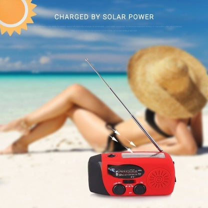 Solar Power Bank Emergency Radio with Hand Crank & NOAA