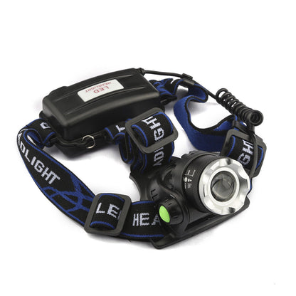 Rechargeable LED Headlamp – Ultra-Bright T6 Waterproof Headlight with Zoom & 3 Modes