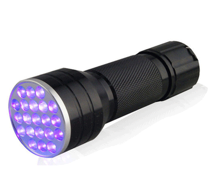 UV Blacklight Flashlight 395nm – 21, 51 & 100 LED Torch