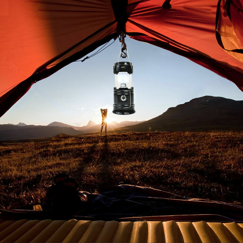 Rechargeable LED Camping Lantern – Solar USB, 3 Modes, 500LM