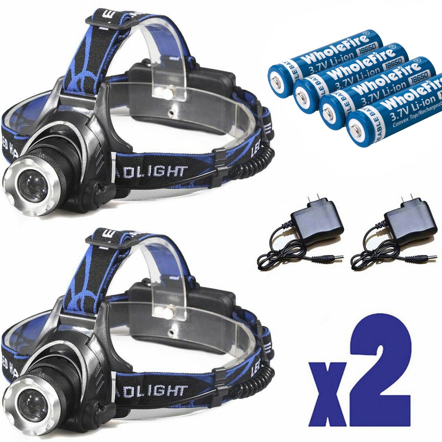 Rechargeable LED Headlamp – Ultra-Bright T6 Waterproof Headlight with Zoom & 3 Modes