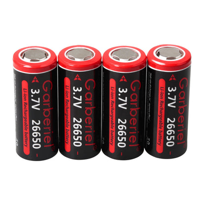 26650 Rechargeable Battery 3.7V Li-ion Flat Top 2 Pack