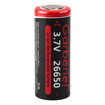 26650 Rechargeable Battery 3.7V Li-ion Flat Top 2 Pack