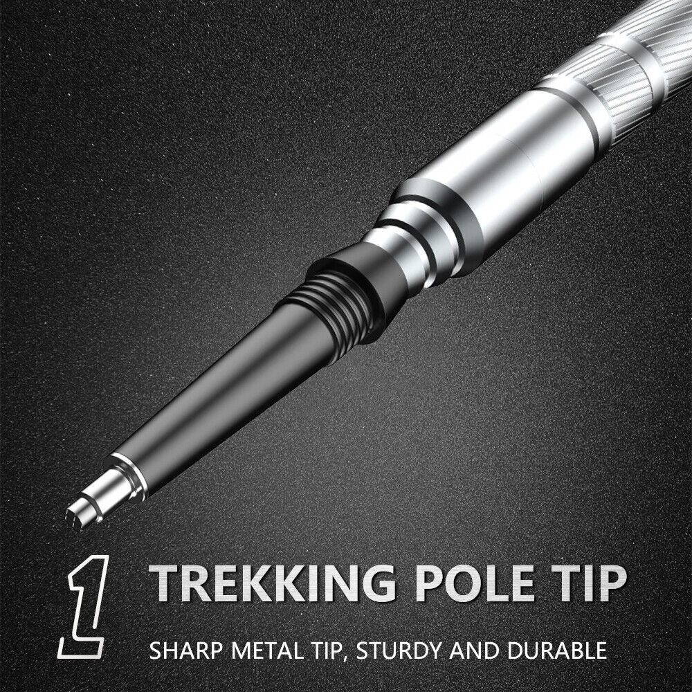 Tactical Trekking Pole with 7-in-1 Survival Kit | Collapsible Hiking Stick