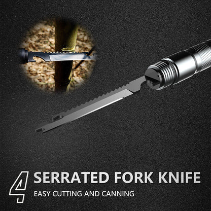 Tactical Trekking Pole with 7-in-1 Survival Kit | Collapsible Hiking Stick
