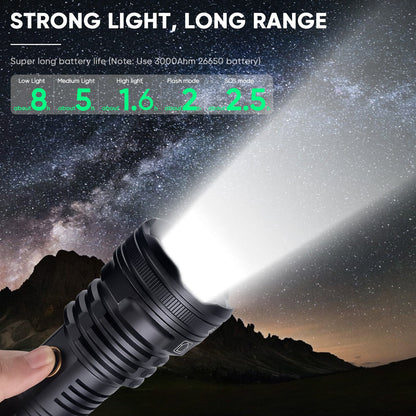 Rechargeable LED Flashlight XHP90 99000LM Tactical Torch Power Bank