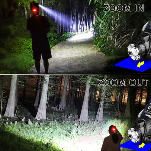 Rechargeable LED Headlamp – Ultra-Bright T6 Waterproof Headlight with Zoom & 3 Modes