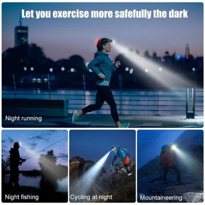 Rechargeable LED Headlamp – Ultra-Bright T6 Waterproof Headlight with Zoom & 3 Modes