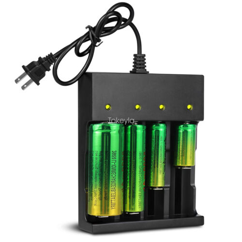 18650 Battery Charger – Universal Smart Li-ion Charger 1/2/4 Bay