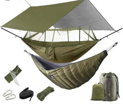 Camping Hammock Kit – Mosquito Net, Rainfly & Underquilt Set