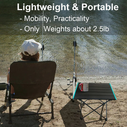 Portable Folding Camping Table – Aluminum Alloy with Carry Bag