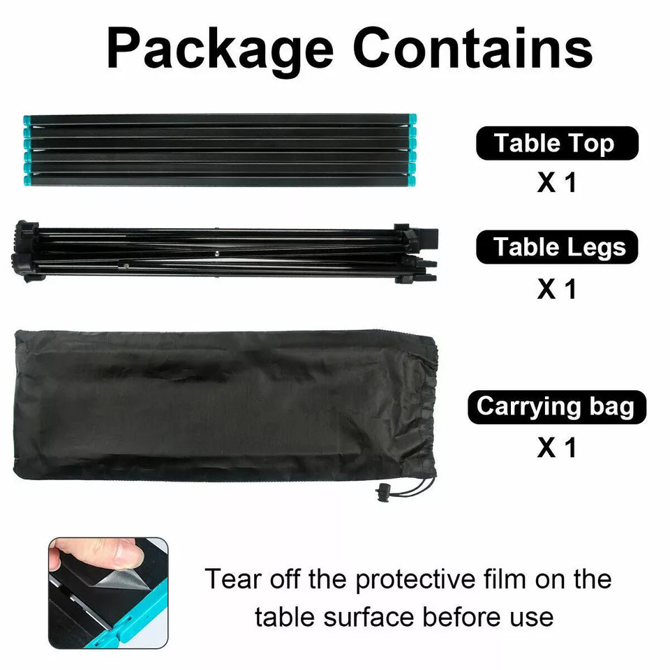 Portable Folding Camping Table – Aluminum Alloy with Carry Bag