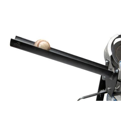 Extended baseball pitching machine chute source image 16