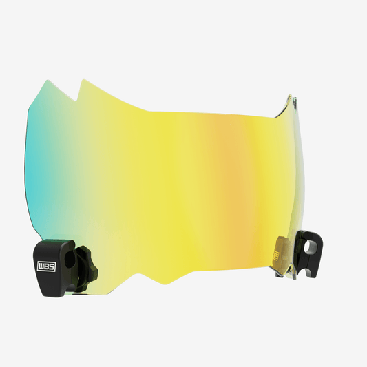 Football helmet visor Clear Gold original source image 1